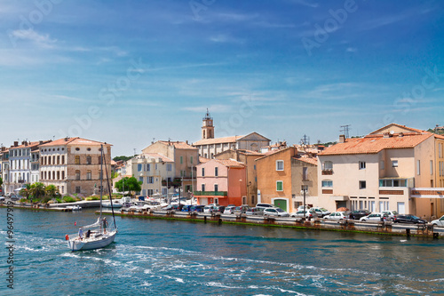 old harbor with boats Martigues, Provence, France