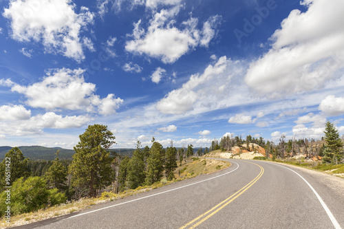 Scenic road in Bryce Canyon National Park, Utah, USA