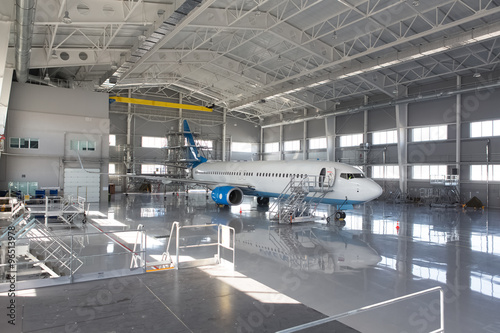 aircraft in hangar