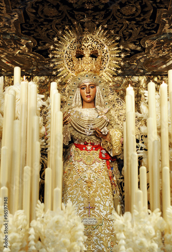  Virgen Esperanza de Triana, Semana Santa de Sevilla, Andalucía, España