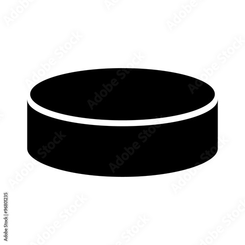 Hockey puck flat icon for sports apps and websites