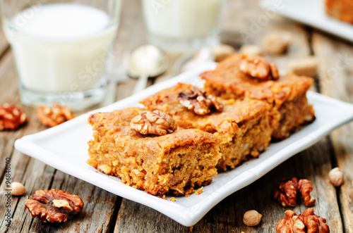 chickpeas walnuts blondies