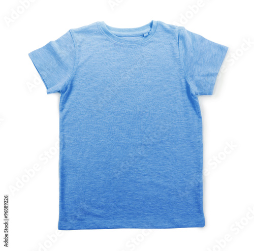 Yellow cotton T-shirt isolated on white background