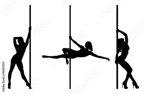 Pole Dancer Silhouettes