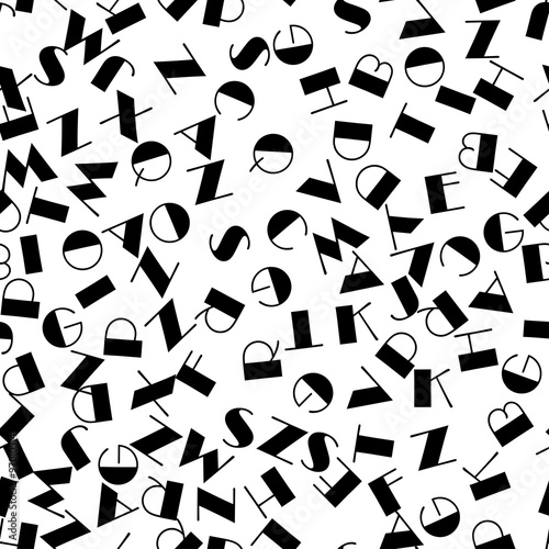 Alphabet seamless pattern background.
