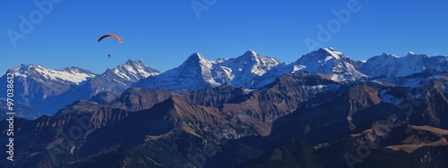 Famous mountains Eiger, Monch and Jungfrau