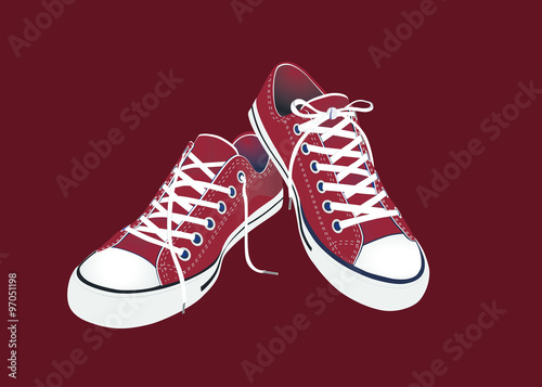 Sneaker Convers Rot Vektor