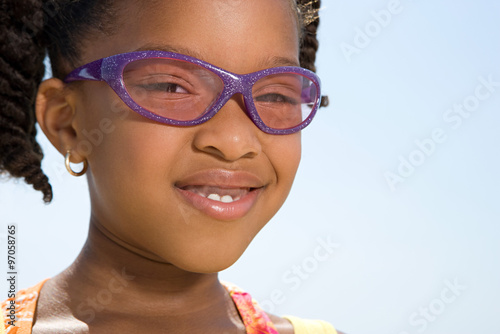 Girl wearing sunglasses