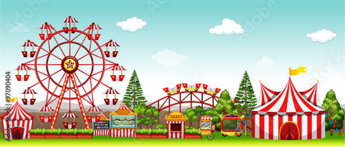 Amusement park at daytime