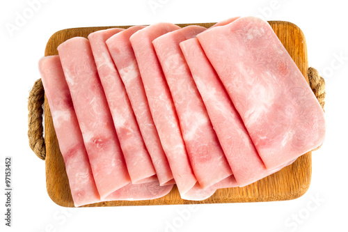 squared slice of lean pork ham