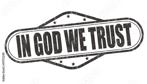 In God we trust stamp