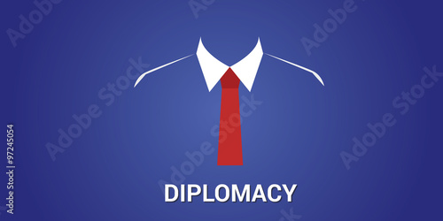 diplomacy concept with black suit