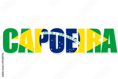 Inscription "Capoeira" on white background