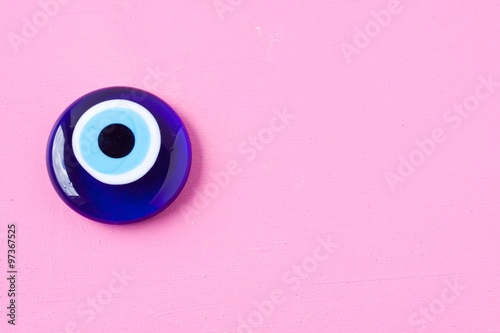 blue evil eye bead