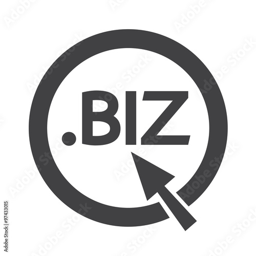 Domain dot biz sign icon Illustration