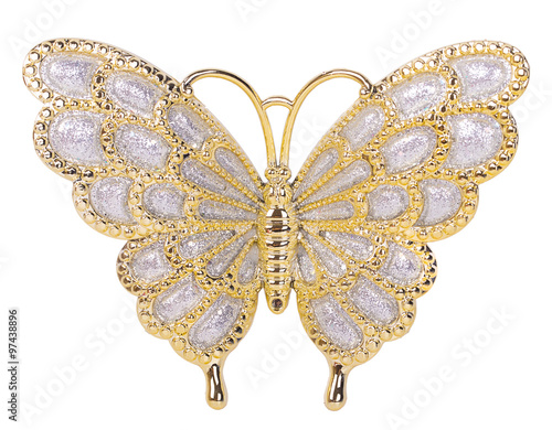 Gold butterfly decoration