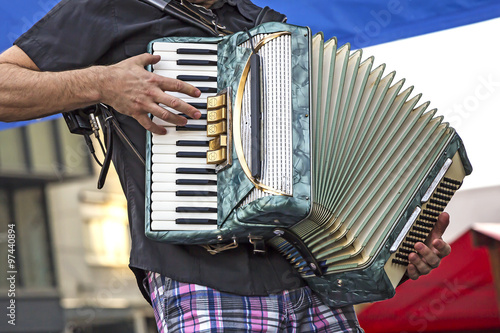 Young accordionist