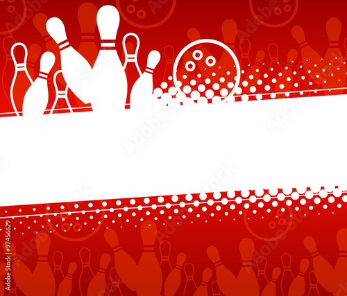 Abstract sports background with elements of the game of bowling