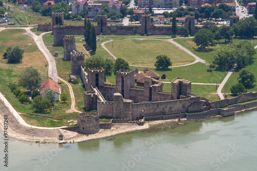 Ancient smederevo fort on Danube river