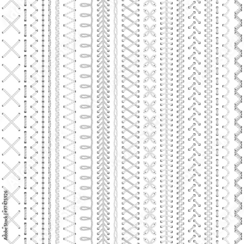 Seamless white embroidery pattern.