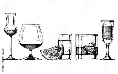 glasses goblets set