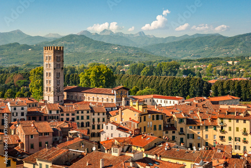 Panorama Lukki (Toskania Włochy) z katedrą