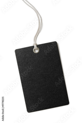 black paper price or gift tag isolated