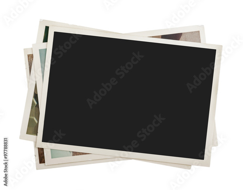 Stack of photos isolated