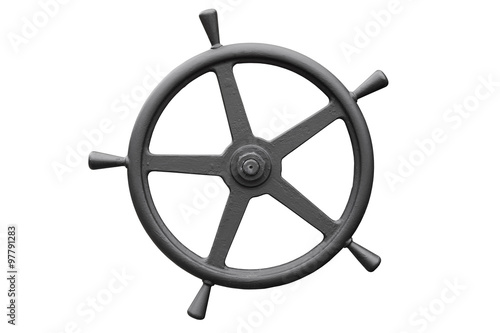 steering wheel isolated on white background