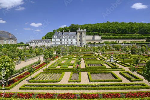 Chateau de Villandry in department of Indre-et-Loire, France