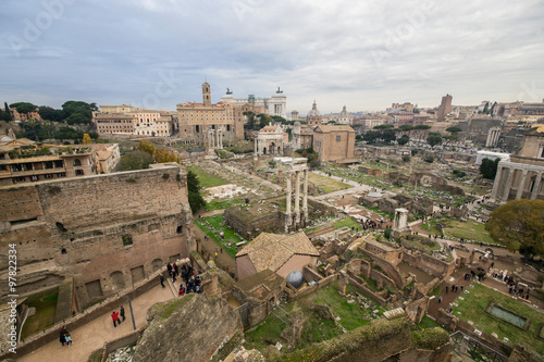 Panorama del Foro Romano visto dal colle Palatino, Roma