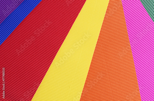 Set of a color crepe paper close up