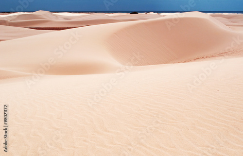 Le dune di sabbia di Stero, nell'area protetta della spiaggia di Aomak, isola di Socotra, Yemen
