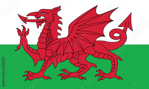 Vector of Welsh flag.