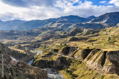 Panoramic view in the Colca Canyon, Peru