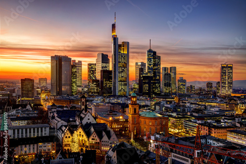 Frankfurt am Main at night, Germany