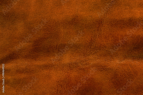 Orange leather texture, abstract background