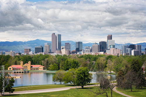 Denver Colorado Skyline on a Cloudy Day