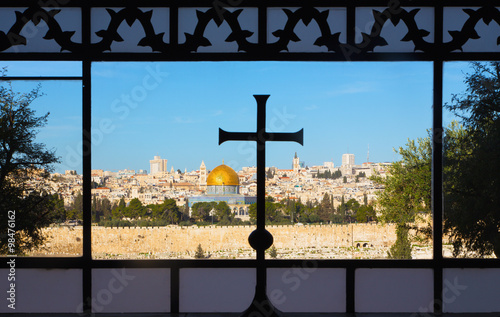 Jerusalem - Outlook from the window of Dominus Flevit church 