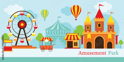 Amusement Park, Carnival, Fun Fair, Theme Park, Circus, Day Scene