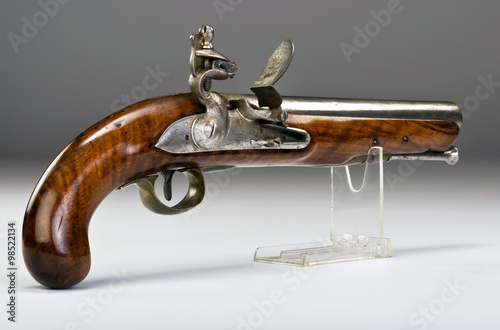 Antique English Flintlock Pistol.