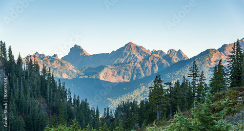 some scene from Artist point hiking area,scenic view in Mt Baker,Washington,USA. 