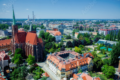 Aerial view of Wroclaw, Poland