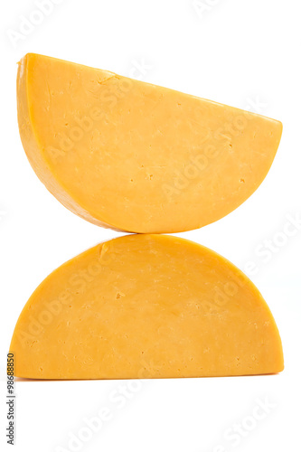 Two Half Wheels of Colby Cheese