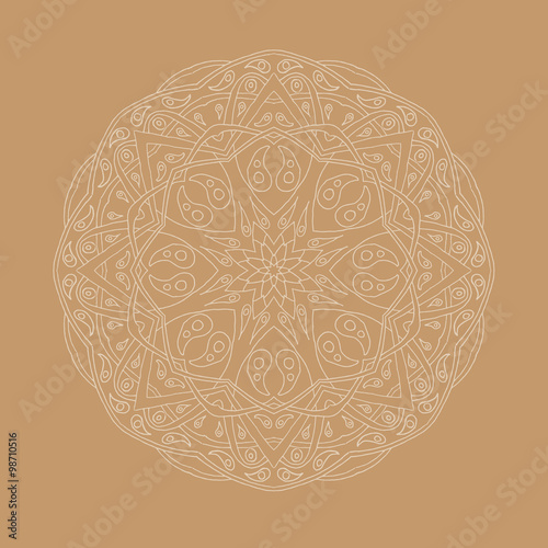 Mandala seamless pattern. Floral ethnic abstract decorative ornament