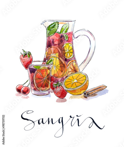 Refreshing sangria (punch)