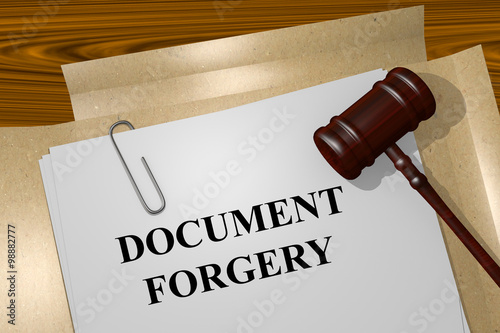 Document Forgery concept