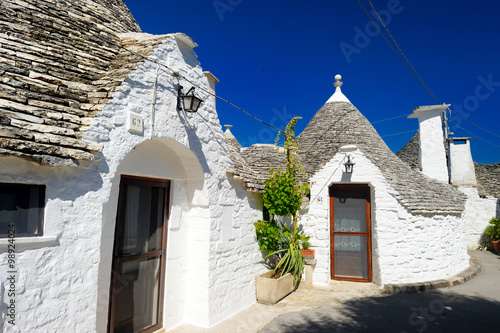 Traditional trulli houses in Alberobello