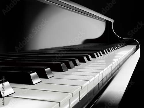 piano keys on black piano