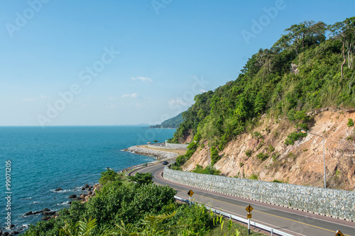 Road Along The Seashore, Chantaburi Province, Thailand